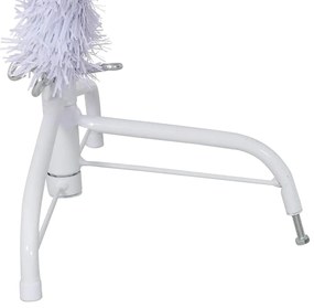 Meia árvore de Natal artificial com suporte 150 cm PVC branco