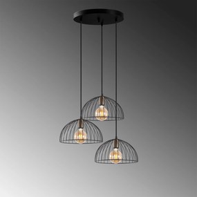 Candeeiro Telkure – Preto Antigo – 55 x 55 x 116 cm
