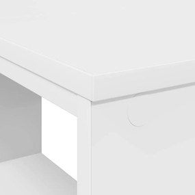 mesa de canto branca Branca MDF Médio Armazenamento