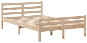 Cama com estante sem colchão 135x190 cm pinho maciço