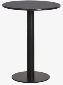 Mesa De Bar Redonda Em Pedra Natural Xiren Ø60 Cm & Preto & Mármore Nero Marquina - Sklum
