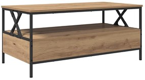 Mesa de centro com gaveta carvalho artisiano 100 x 51 x 45 cm