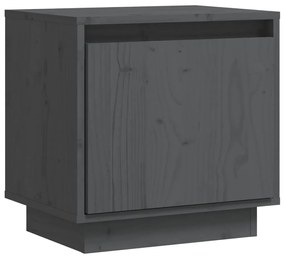 Mesa de cabeceira 40x30x40 cm madeira de pinho maciça cinza