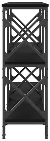Mesa consola 156x28x80,5 cm derivados de madeira preto