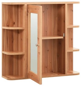 Armário espelhado para casa de banho 66x17x63 cm MDF carvalho