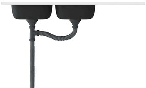 Lava-louça cozinha + cuba dupla aço inox prateado