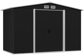 47030 vidaXL Abrigo de jardim 257x205x178 cm aço antracite