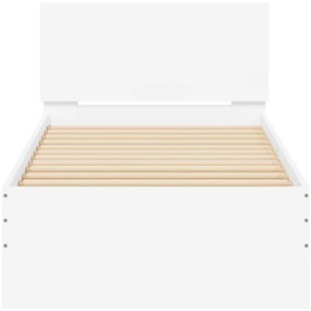 Estrutura cama c/ cabeceira 90x200 cm derivados madeira branco