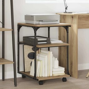 vidaXL Suporte para Impressora Carvalho Artesanal 43 x 48 x 64 cm