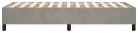 Estrutura de cama sem colchão 80x200 cm veludo cinzento-claro