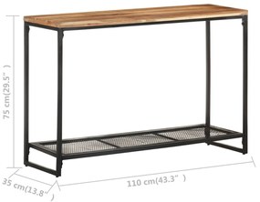 Mesa consola 110x35x75 cm madeira de acácia maciça