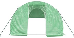 Estufa com estrutura de aço 36 m² 12x3x2 m verde
