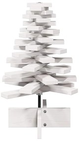 Árvore Natal decorativa 60 cm madeira de pinho maciça branco