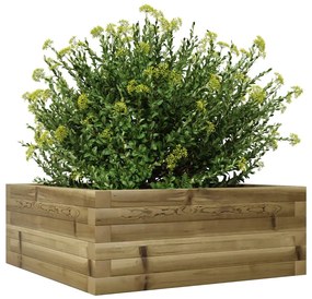 Vaso/floreira de jardim 60x60x23 cm madeira de pinho impregnada