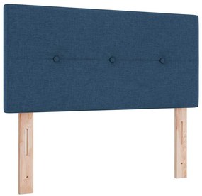 Cama Box Spring com Colchão Azul 90x200 cm Tecido