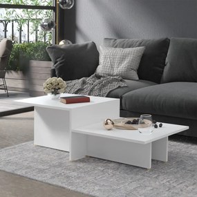 805561 vidaXL Mesa de centro 111,5x50x33 cm madeira processada branco