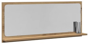 Espelho de casa de banho vidaXL Carvalho artesanal 90x10,5x37 cm Madei