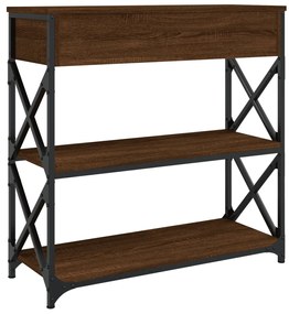 Mesa consola 75x28x75 cm derivados madeira carvalho castanho