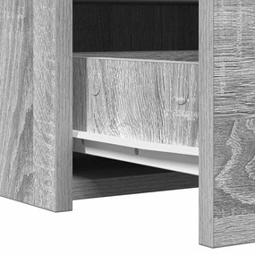 Mesa de Maquilhagem Suspensa Cinza Sonoma 100x40x70 cm