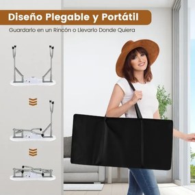 Mesa de manicure unhas portátil com lâmpada LED ajustável Coletor de pó elétrico 4 rodas bloqueáveis 90 x 43 x 73 cm Branco