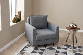 Sofá de 1 Lugar Eva – Cinzento – 85x82x90 cm
