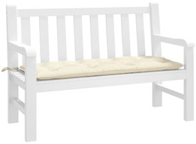 Almofadão p/ banco de jardim 120x50x7 cm tecido Oxford creme