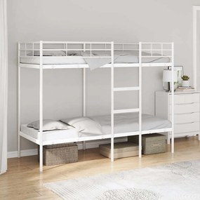 Beliche sem colchão 75x190 cm aço branco
