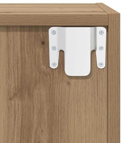 Gabinete de TV de Parede 4 pcs Carvalho Artesanal