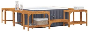 Entorno para Banheira de Hidromassagem Castanho 250 x 250 cm
