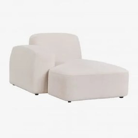 Módulo Chaise Longue Esquerdo Para Sofá Modular Bastian Chenille Grossa Branca - Sklum