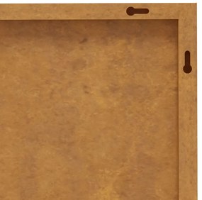 Decoração p/ muro de jardim 555x55 cm aço corten design sol