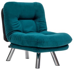 Sofá-Cama de 1 Lugar Misa – Verde Petróleo – 52x70x40 cm