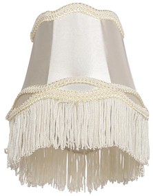 Abajur de tecido creme 12 cm - Granny Retro