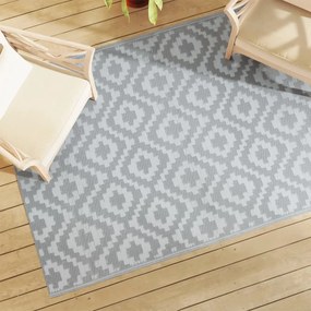 Tapete de exterior 120x180 cm 140x200 PP cinzento