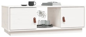 Mesa de centro 100x50x35 cm pinho maciço branco