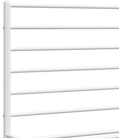Estrutura de cama com cabeceira 200x200 cm metal branco