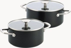 Panelas de cozinha com revestimento antiaderente com tampas Advanced Forged Aluminium, conjunto de 4