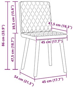 Cadeiras de jantar 2 pcs Jeans Tecido Azul