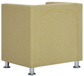 Poltrona em forma de cubo tecido verde