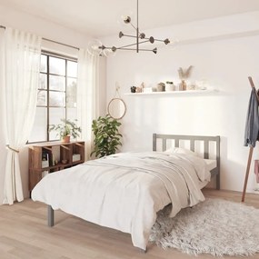 vidaXL Estrutura de cama 90x200 cm pinho maciço cinzento