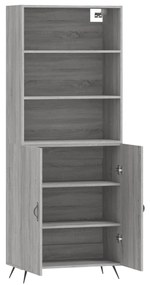 Armário alto 69,5x34x180 cm derivados de madeira sonoma cinza