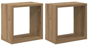 Prateleiras de Parede Carvalho Artesanal MDF 26 x 15 x 26 cm