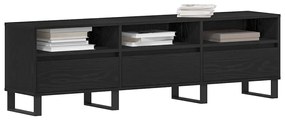 Armário para TV vidaXL Preto Carvalho 150x30x44,5 cm Madeira engenheir