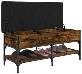 Banco sapateira 102x42x45 cm derivados madeira carvalho fumado