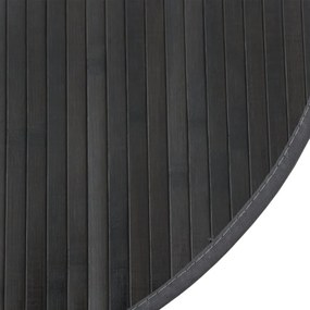 Tapete redondo 100 cm bambu cinzento