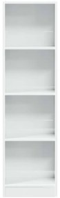 Estante 40x24x143 cm derivados de madeira branco brilhante