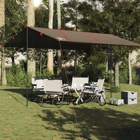 Lona de campismo 451x420 cm impermeável castanho