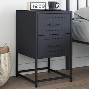 vidaXL Mesa de cabeceira 36x39x60,5 cm aço antracite