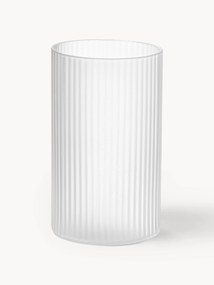 Copos altos artesanais pequenos de vidro artesanal com relevo canelado Ripple, 4 uni.