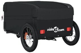 Reboque para bicicleta 30 kg ferro preto